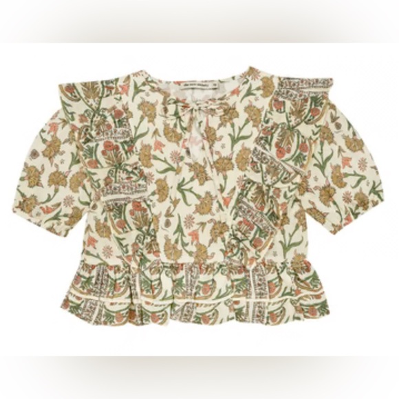 The New Society Indiana Blouse Floral Ruffle Fall Top Youth Childrens Girl’s 4 S - Picture 5 of 9